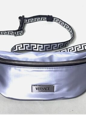 Versace Silver Belt Bag Travel Pouch Fanny Pack NWOT